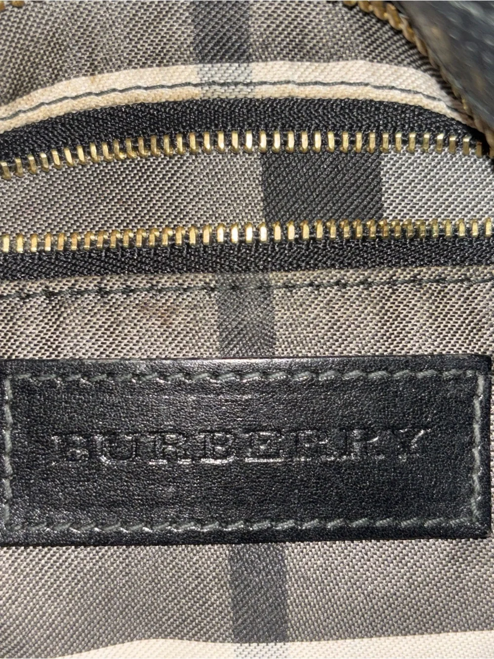 Burberry Black Leather Hobo Shoulder Bag